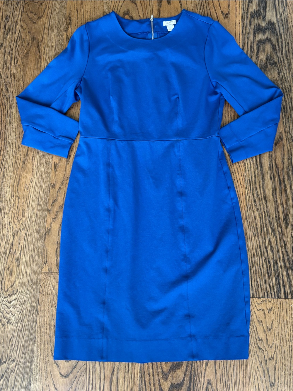 J. Crew Vibrant Royal Blue Zip-Back Dress